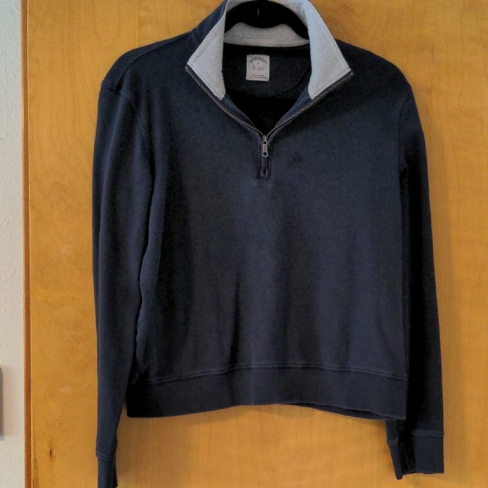 Brooks Brothers Blue Zip Up Sweater